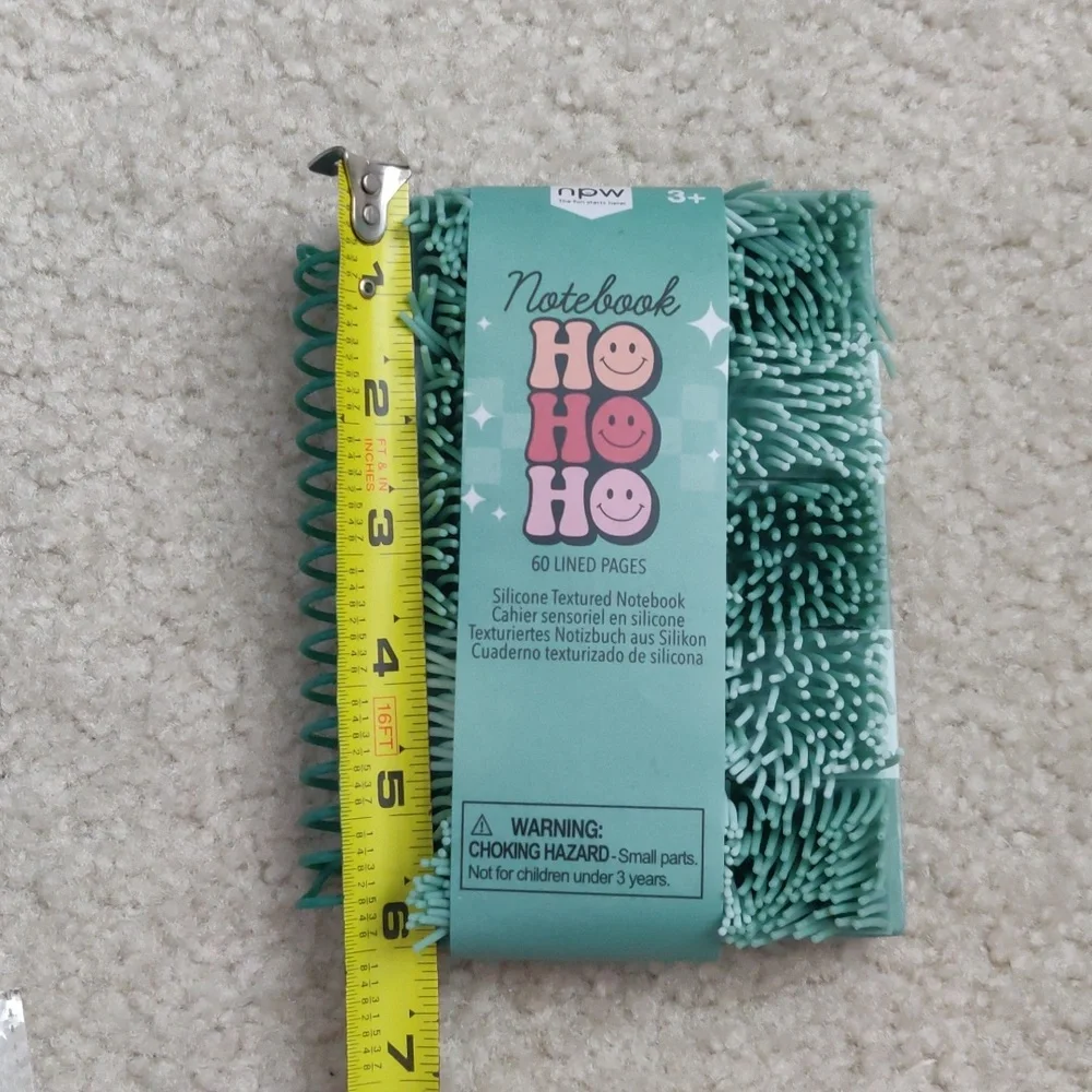 Lot of 7 Teal Green shaggy sensory silicone-textured journals Educational Y2K